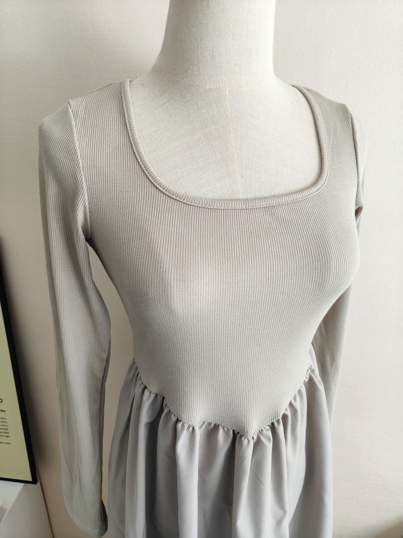 Fiona Long Sleeve Knitted Dress 方领长袖针织连衣裙*2 Colors 