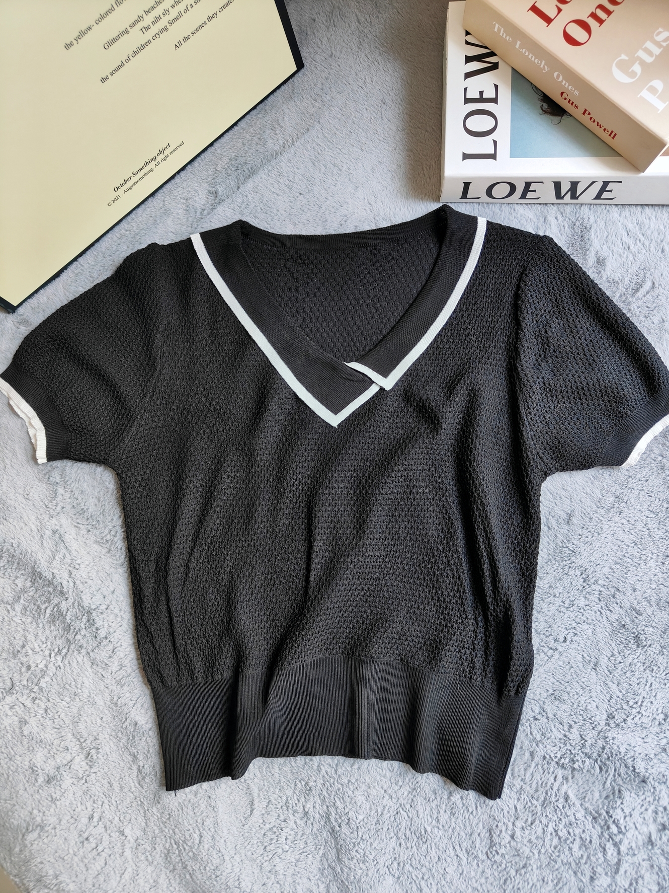 Calina Knit Top 斜方领针织上衣*4 Colors