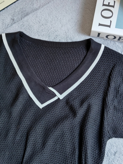 Calina Knit Top 斜方领针织上衣*4 Colors