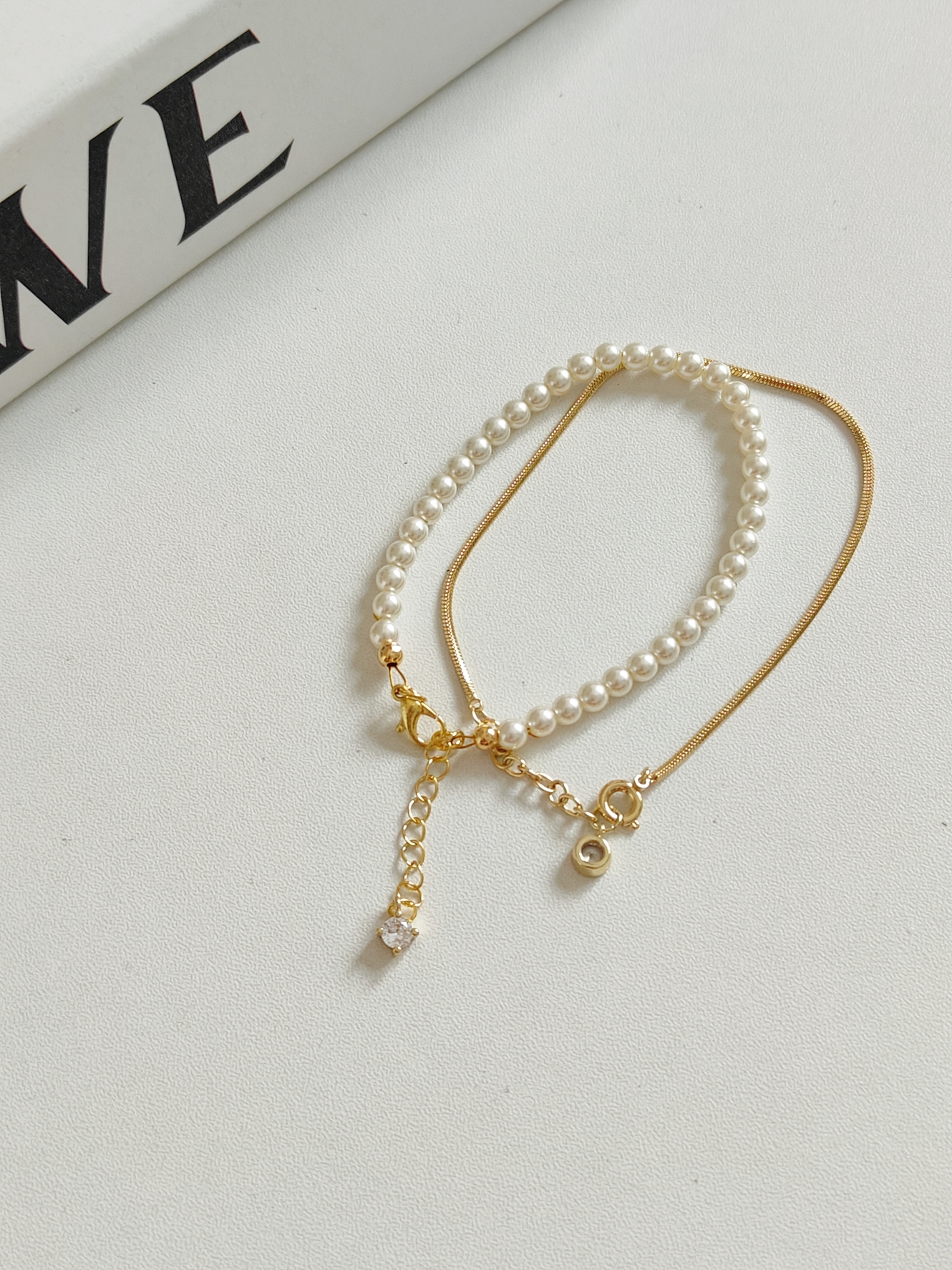 Classic Pearl & Zircon Bracelet 百搭珍珠锆石手链