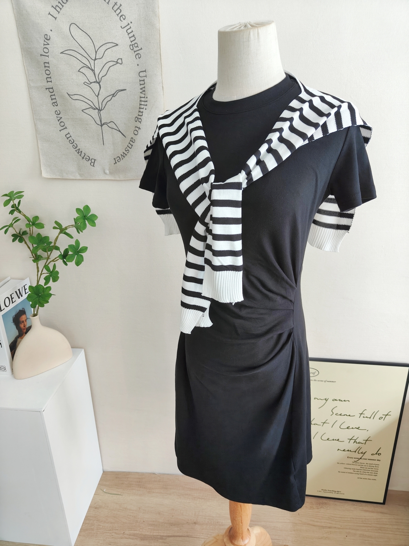 Casual Tee Dress 休闲收腰T恤连身裙