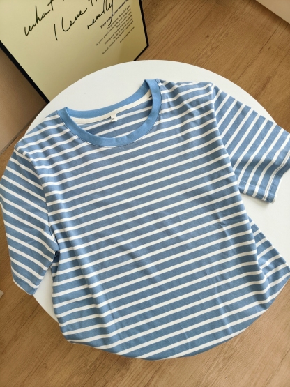 Vintage Stripe T-shirt 撞色复古条纹短袖t恤*5 Colors