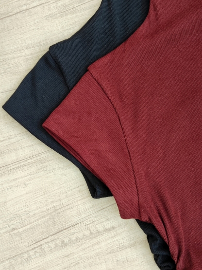 Slim Fit Mock Neck Short Sleeve Tee 半高领超美体态短袖T*10 Colors