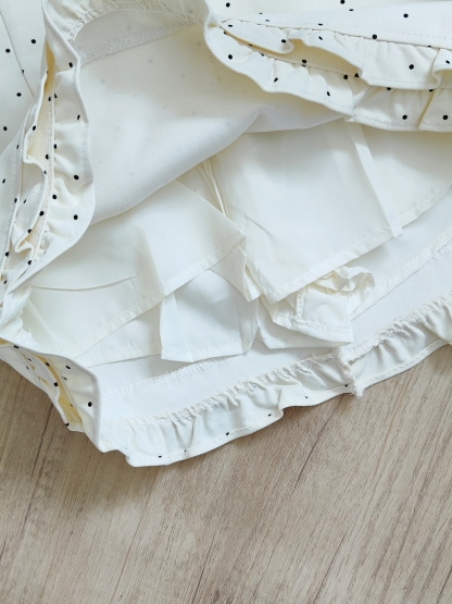 Polka Dot Ruffle Hem Skirt 木耳边波点半身裙*3 Colors