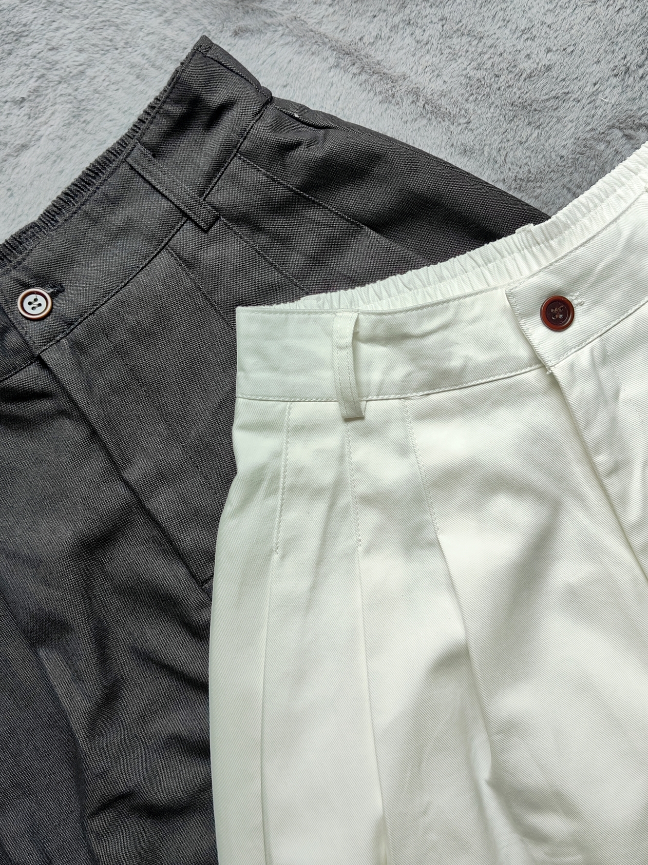 Cotton High-Waist Loose Pants 洗水棉高腰宽松长裤*3 Colors