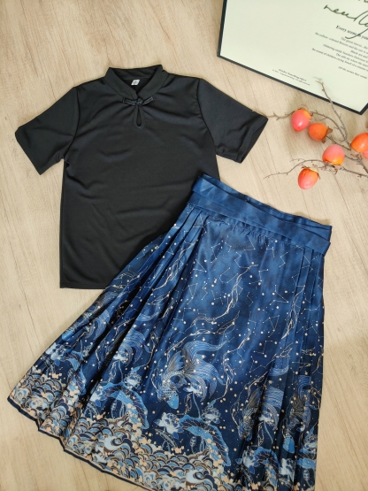 Dreamy Galaxy horse-face pleated skirt Set梦幻星河马面裙【套装】*短款*长款