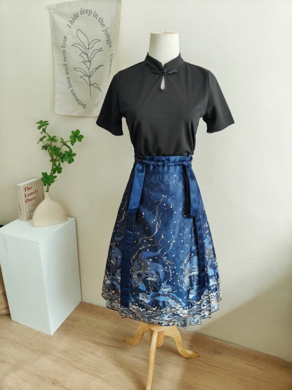 Dreamy Galaxy horse-face pleated skirt Set梦幻星河马面裙【套装】*短款*长款