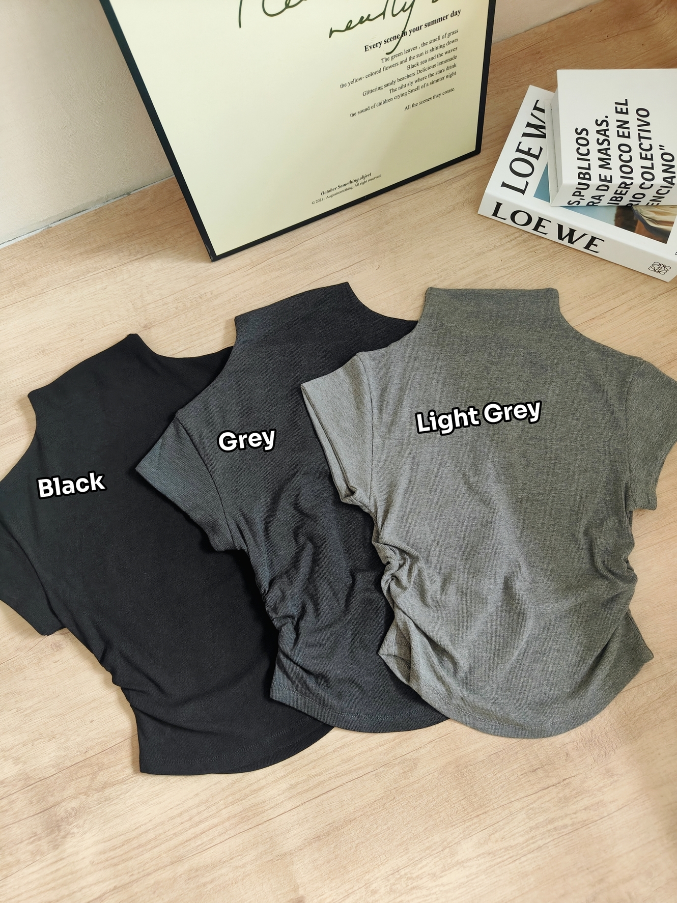 Slim Fit Mock Neck Short Sleeve Tee 半高领超美体态短袖T*10 Colors