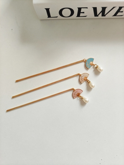Fan Tassel Hairpin 扇子步摇发簪*3 Colors