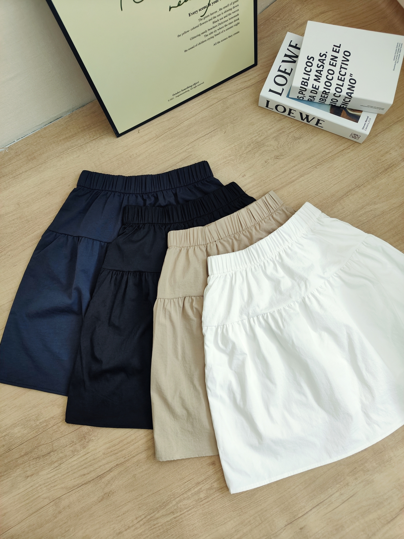 Casual Midi Skirt 日系五分短裙*4 Colors
