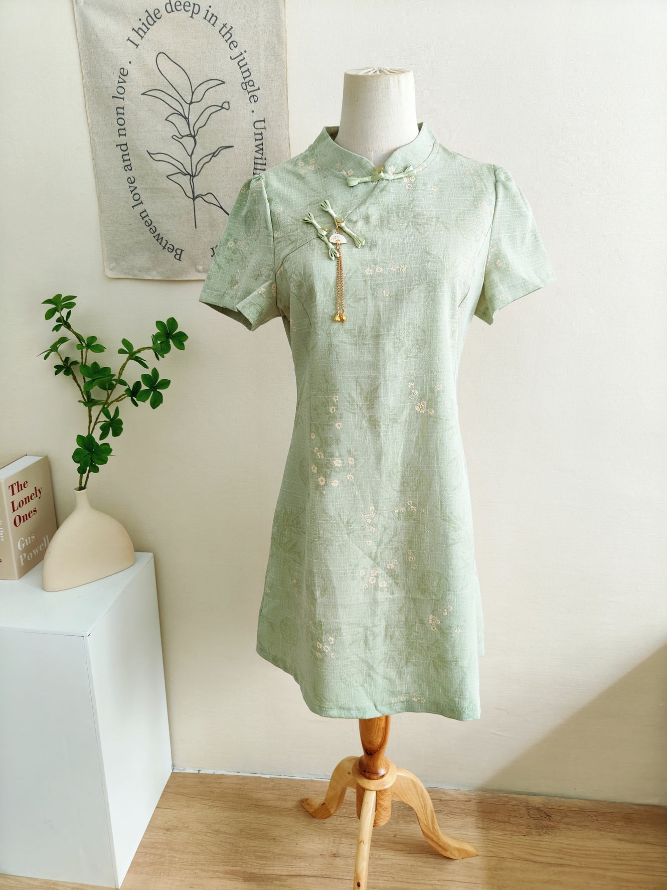 Qingzhu Huaying Modern Chinese A-Line Dress【清竹花影】新中式A字连身裙*长款*短款*3 Colors