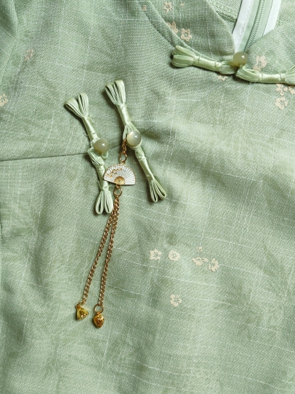 Qingzhu Huaying Modern Chinese A-Line Dress【清竹花影】新中式A字连身裙*长款*短款*3 Colors