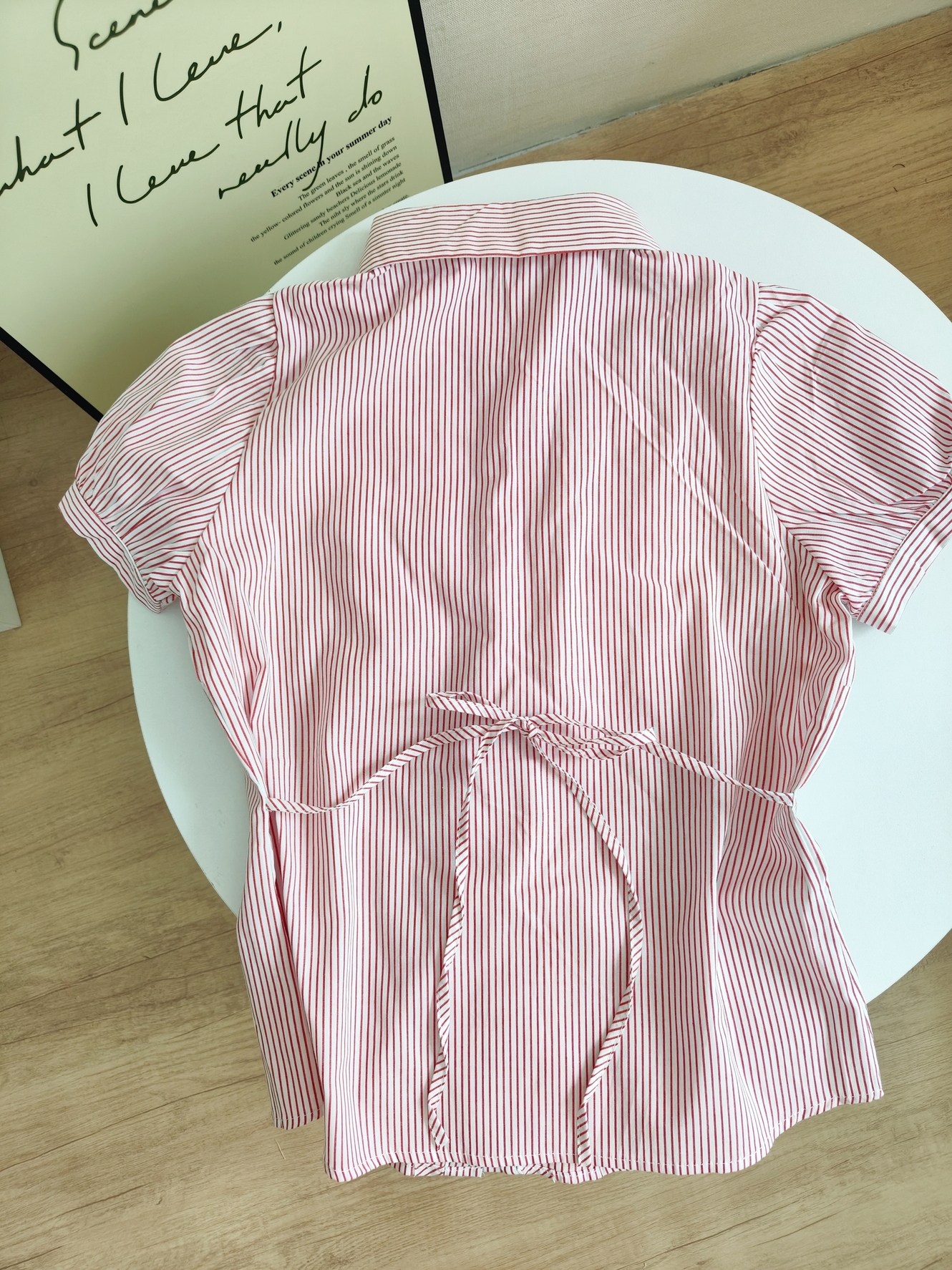 Sweet Ruffle Hem Blouse 木耳边短袖衬衫*red only