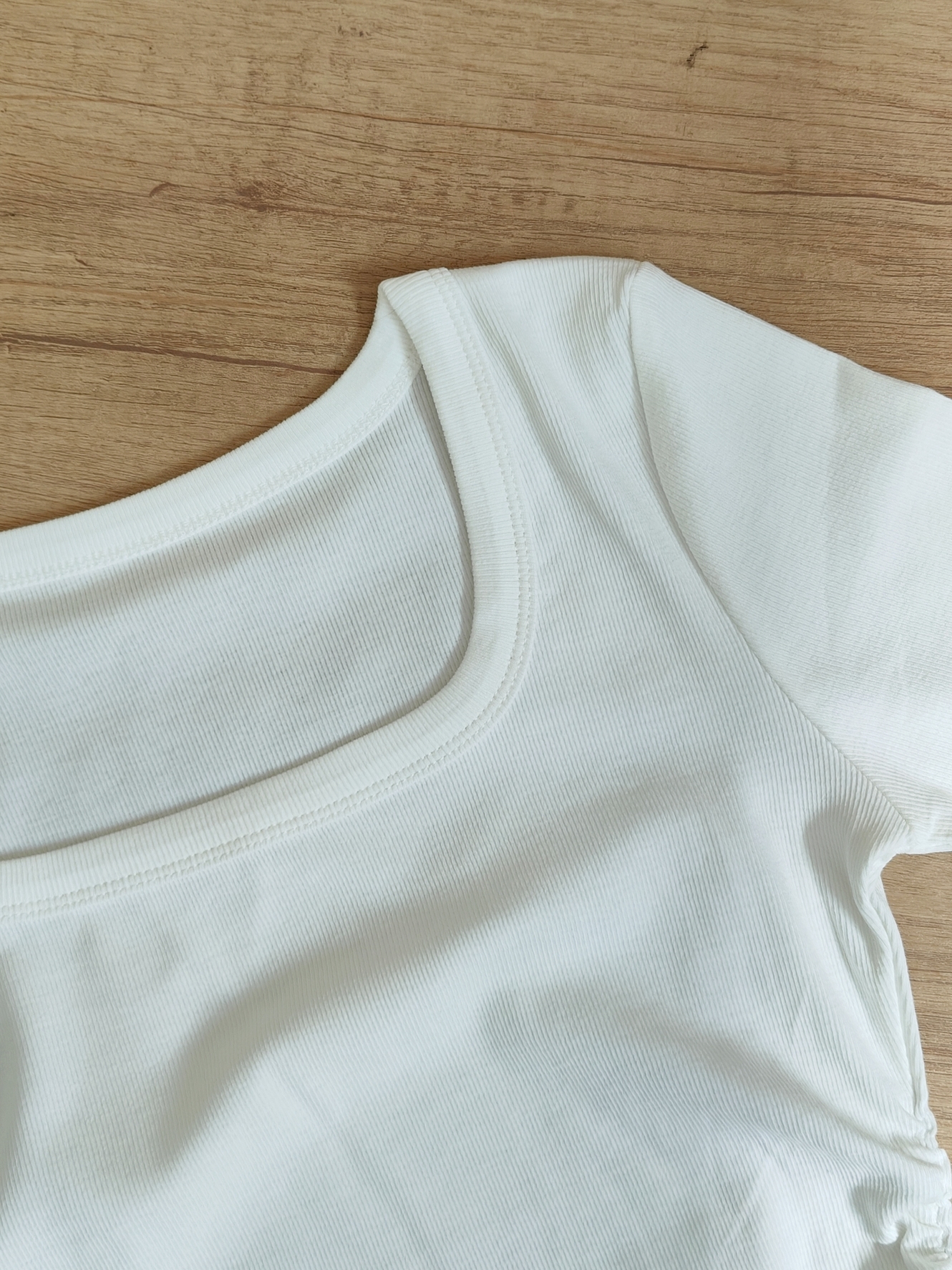 Slim Crop Tee 方领收腰短款T恤*4 Colors