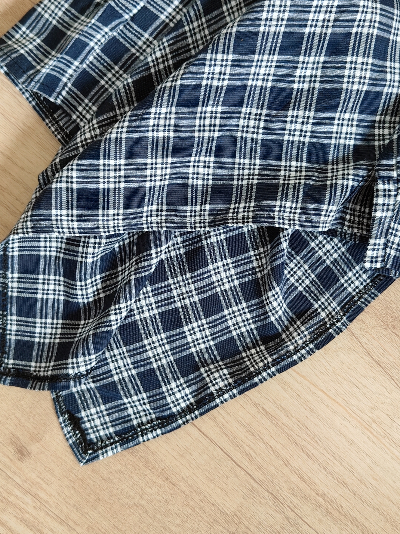 Plaid Ribbon-Tie Asymmetrical Skirt 不规则绑带格纹短裙*4 Colors