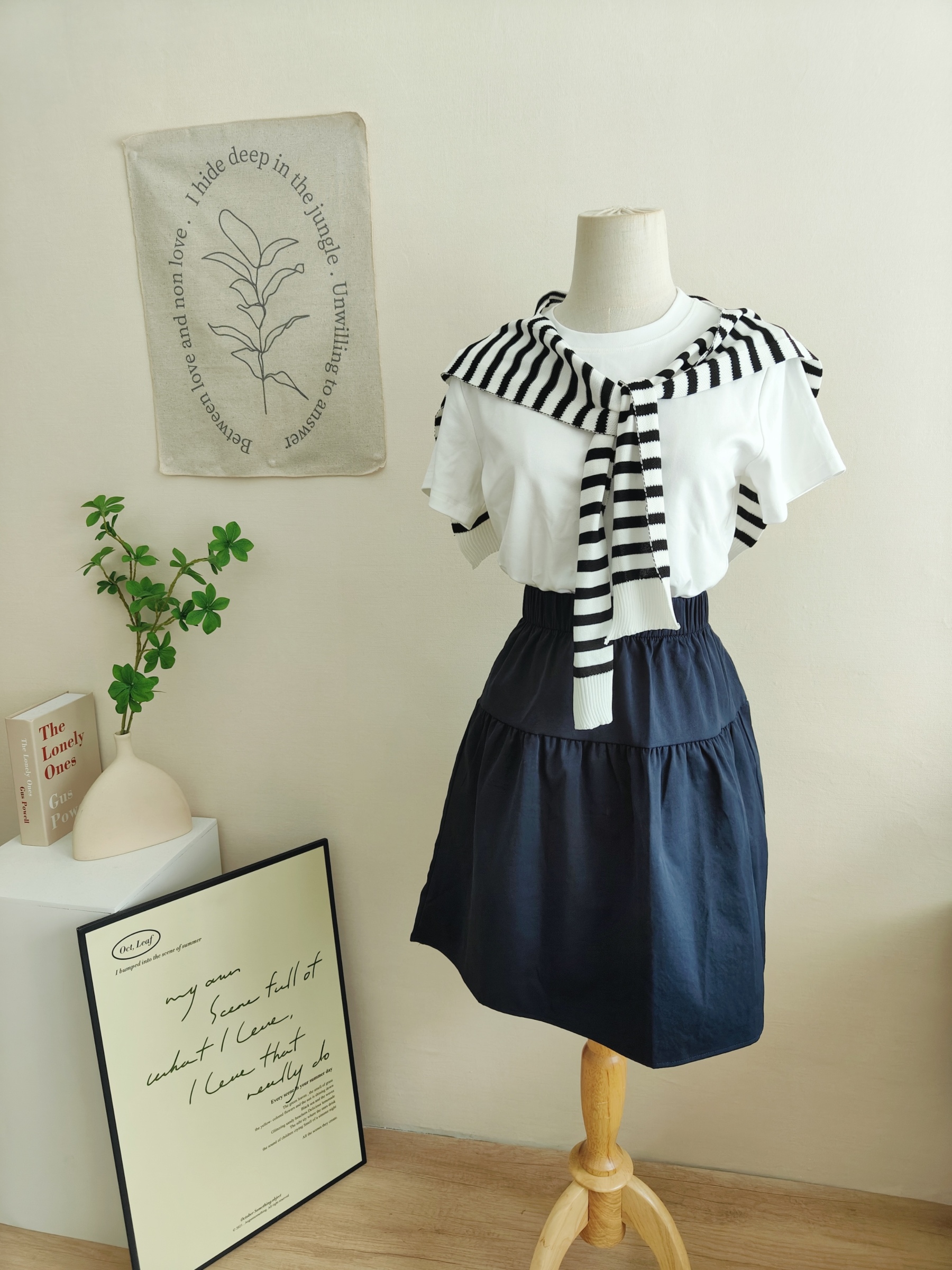 Casual Midi Skirt 日系五分短裙*4 Colors