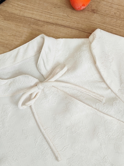 Stand-Neck Jacquard Top 提花立领上衣