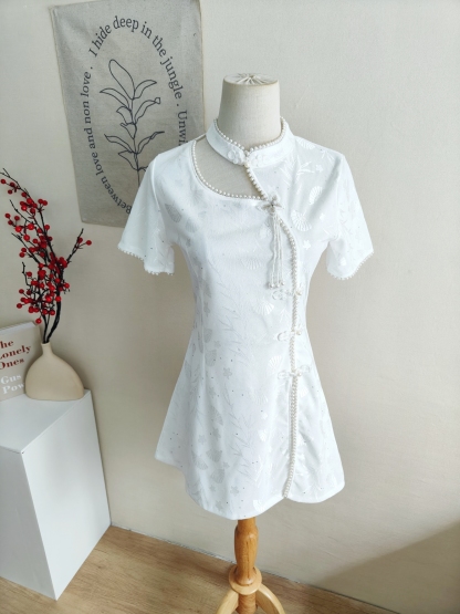 Moonlit Grace Two-Piece Set白月光中式2件套