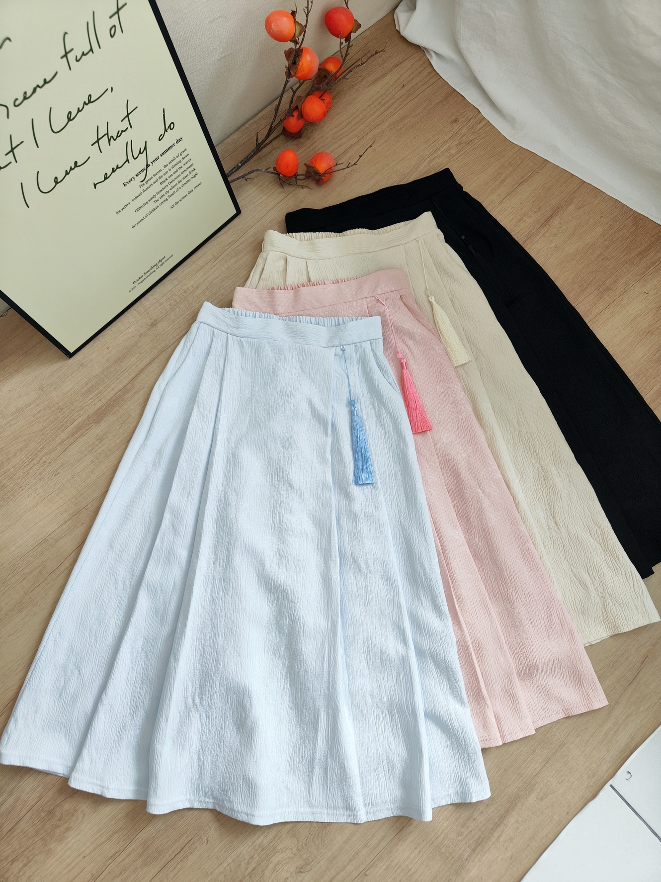 提花高腰半身裙 Jingya Jacquard High-Waist Skirt*4  Colors