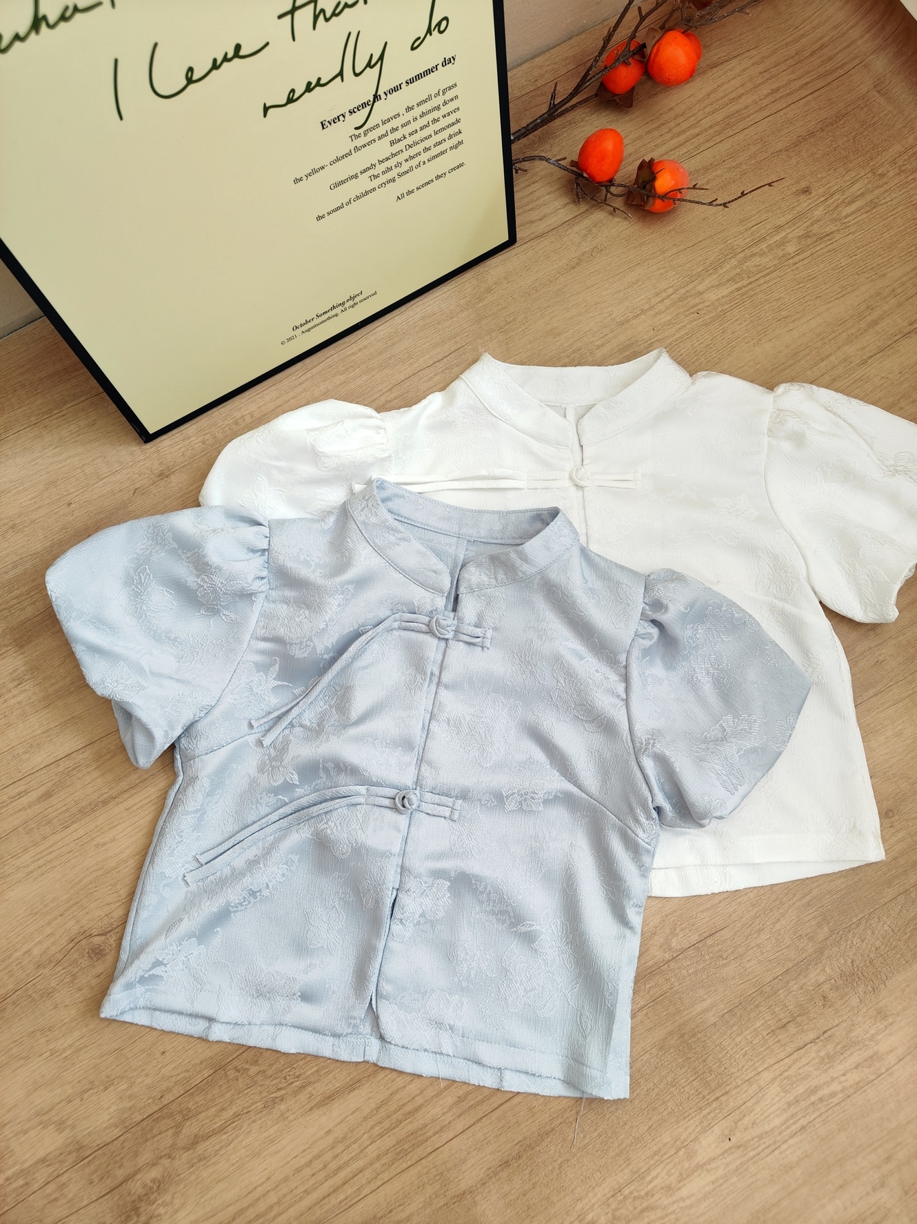 提花泡泡袖衬衫 Jacquard Puff Sleeve Top*5 Colors