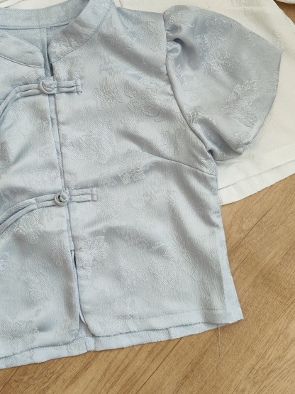 提花泡泡袖衬衫 Jacquard Puff Sleeve Top*5 Colors