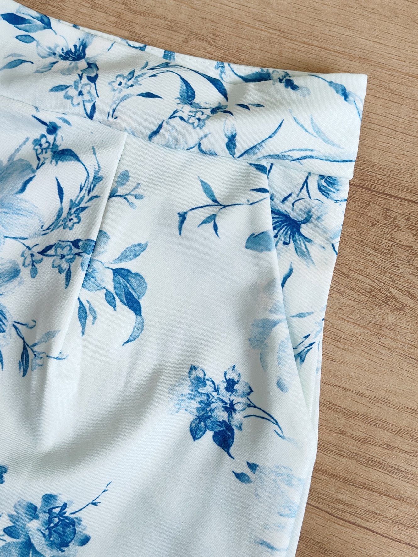 Blue Blossom Lace Dual Set 蓝色印花蕾丝中式2件套