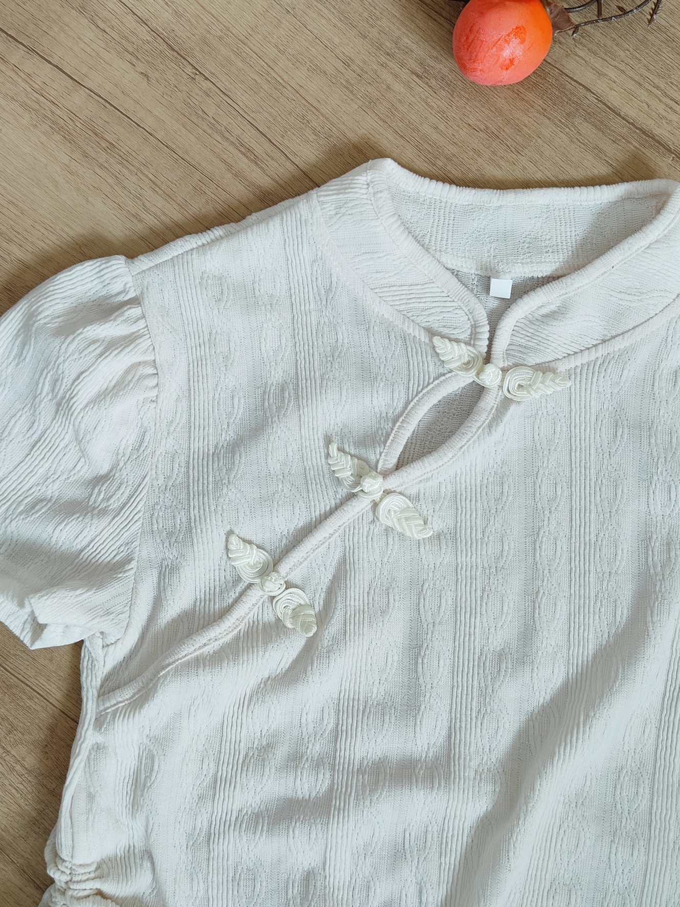 Frog-Button Stand Collar Drawstring T-Shirt 盘扣立领抽绳T恤*2 Colors