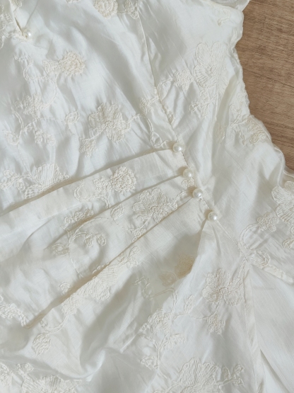 米色中式连衣裙 Beige Minimal Chinese Dress