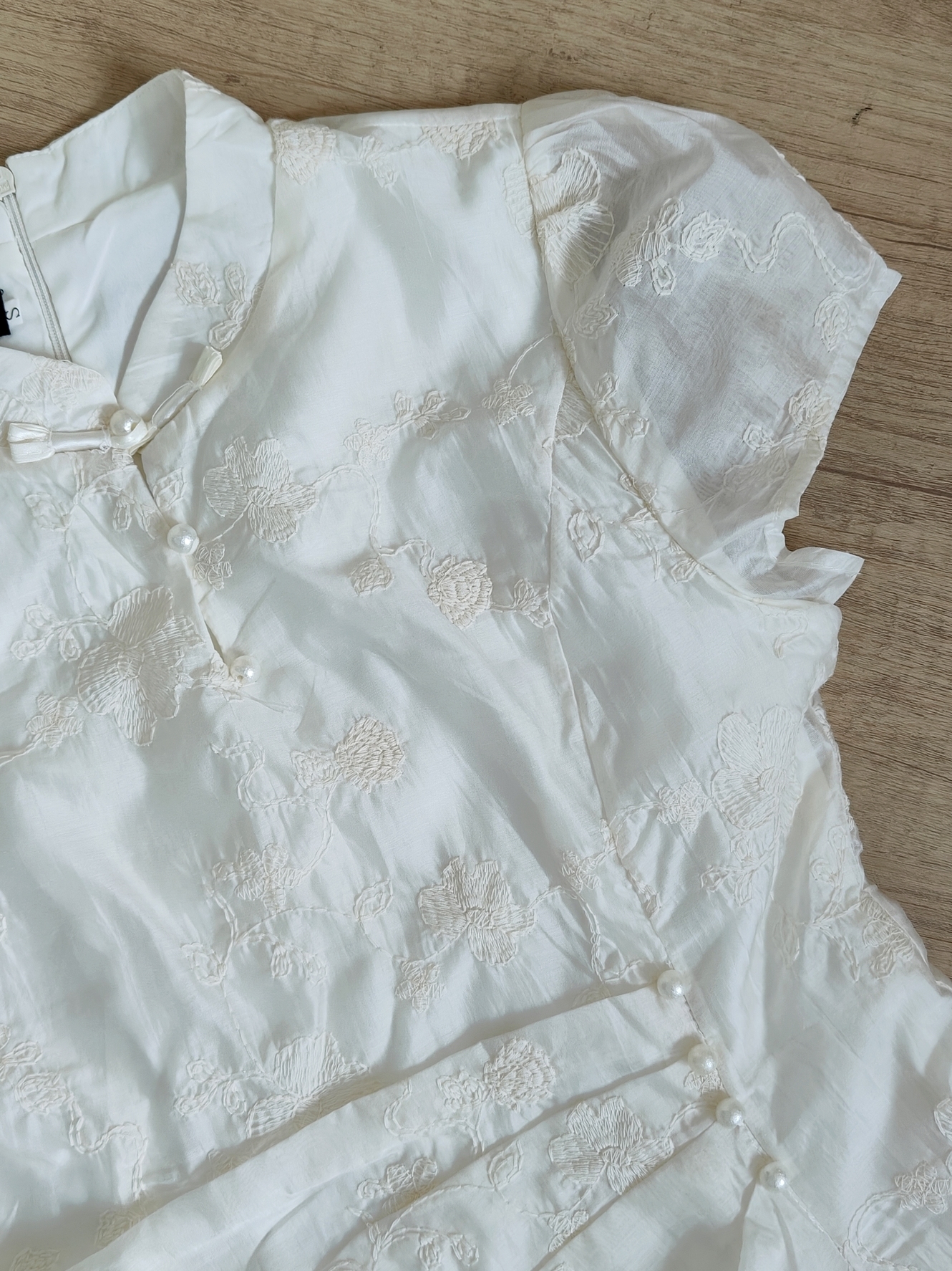 米色中式连衣裙 Beige Minimal Chinese Dress