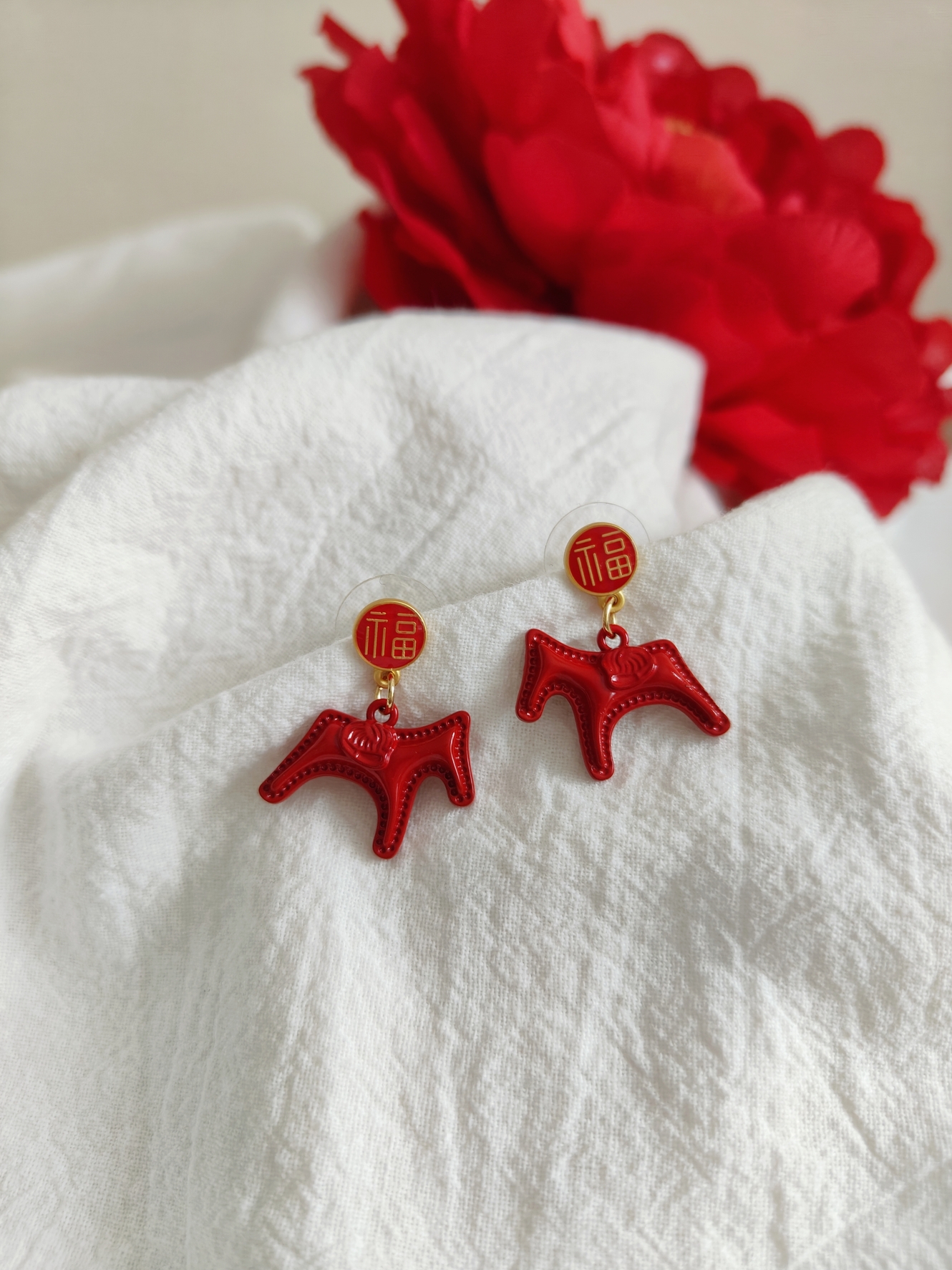Horse Year Earrings【马上有福】新年款耳环