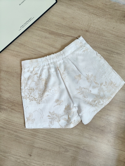 Gold-Trim Jacquard Tassel Two-Piece Set 金边中式提花流苏中式2件套