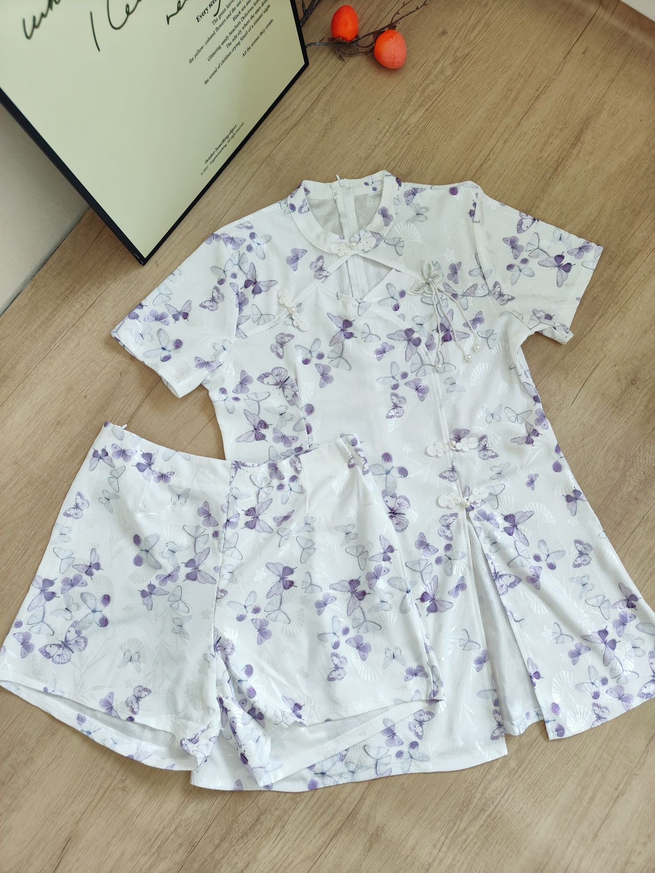 Butterfly Elegance Chinese Two-Piece Set 蝶影风华中式两件套*3 Colors