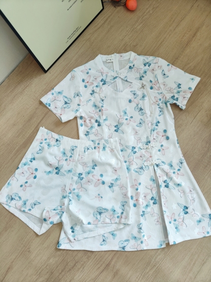 Butterfly Elegance Chinese Two-Piece Set 蝶影风华中式两件套*3 Colors