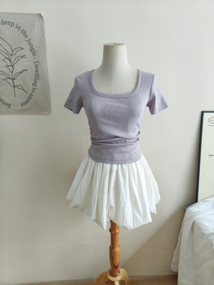 Pumpkin Puff Skirt 南瓜裙*Purple Pink Size M