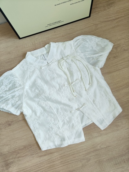 Soft Ivory Jacquard Two-Piece Set 米白色提花衬衫上衣+半裙 两件套