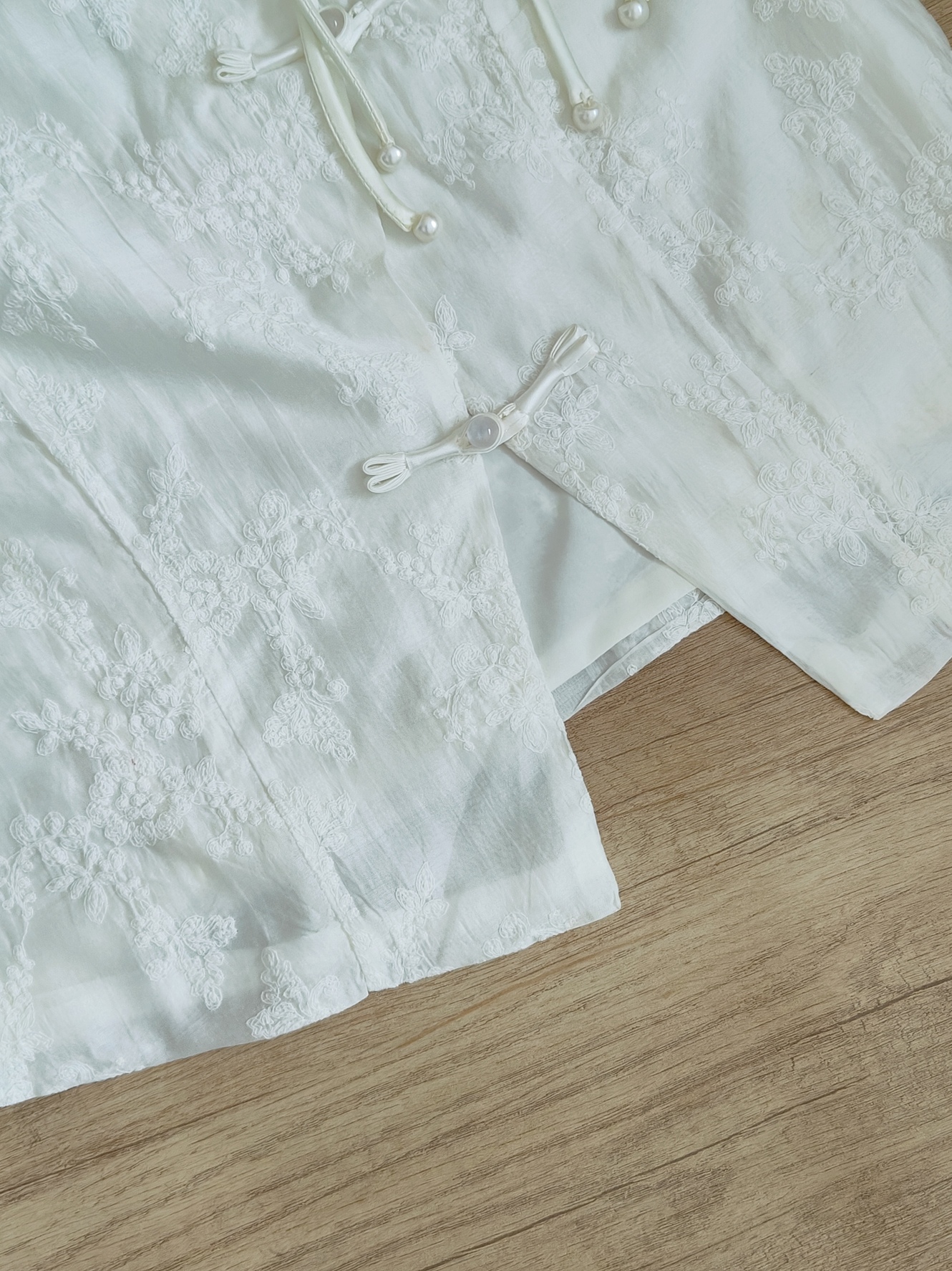 Soft Ivory Jacquard Two-Piece Set 米白色提花衬衫上衣+半裙 两件套