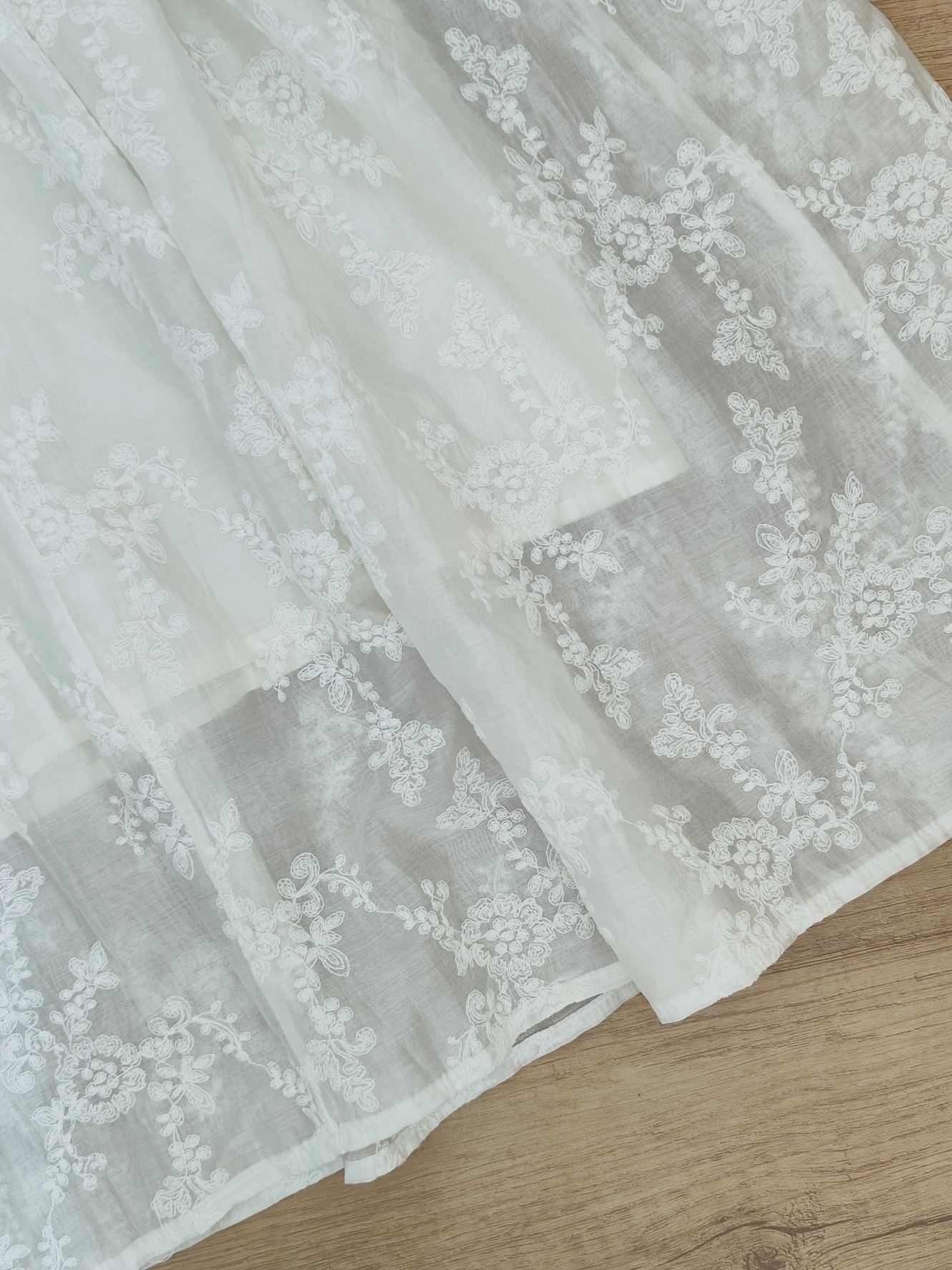 Soft Ivory Jacquard Two-Piece Set 米白色提花衬衫上衣+半裙 两件套