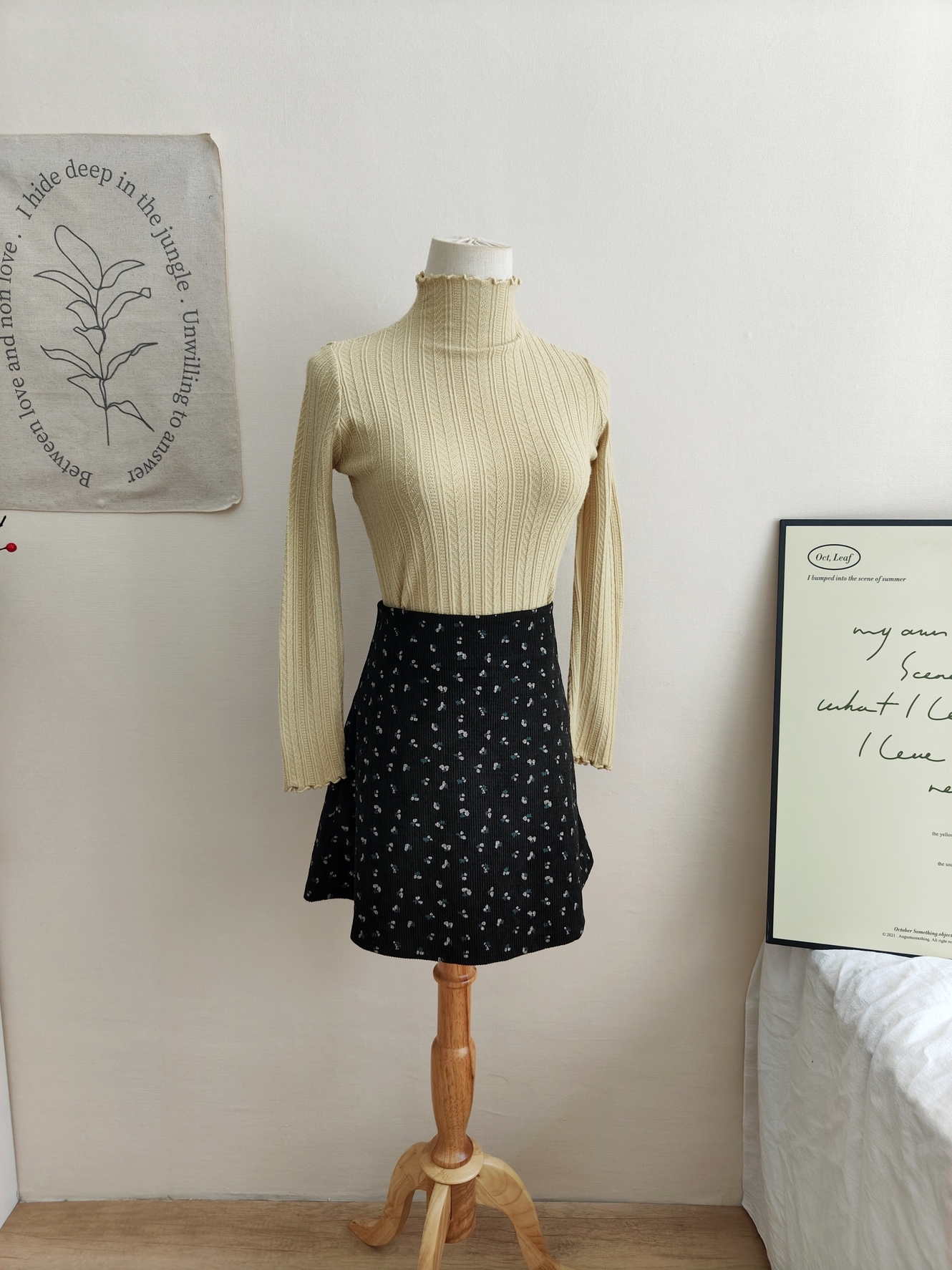 Mock Neck Ruffle Trim Long Sleeve Top 半高领木耳边长袖上衣*11 Colors