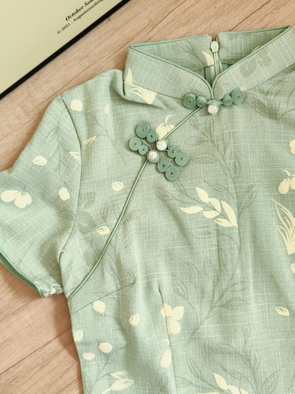 Floral Elegance Cheongsam 花漾芳华短款旗袍*3 Colors