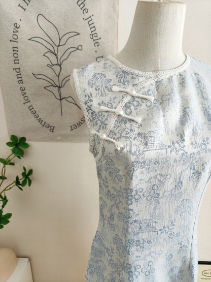 Qingelle New Chinese Elegant Panel Dress 名门大小姐 ✦绝美！ 新中式拼接设计连身裙*2 Colors