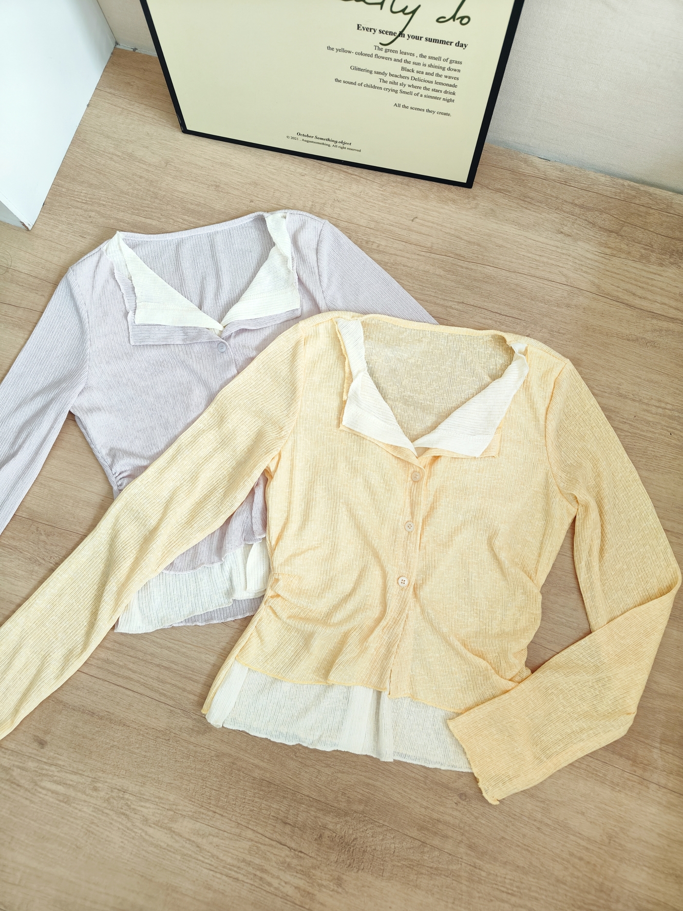Korean Style Colorblock Faux Two-Piece Casual Top 韩系百搭撞色假两件休闲上衣*6 Colors