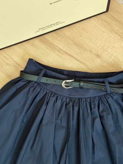 Vintage High-Waisted A-Line Flare Skirt 复古小众设计高腰大摆A字伞裙半身裙*6 Colors 配腰带~