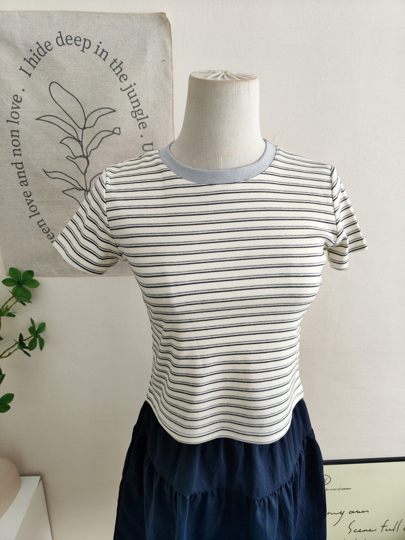 Colorblock Crew Neck T-Shirt 条纹控✜超好看✜撞色圆领T恤*2 Colors