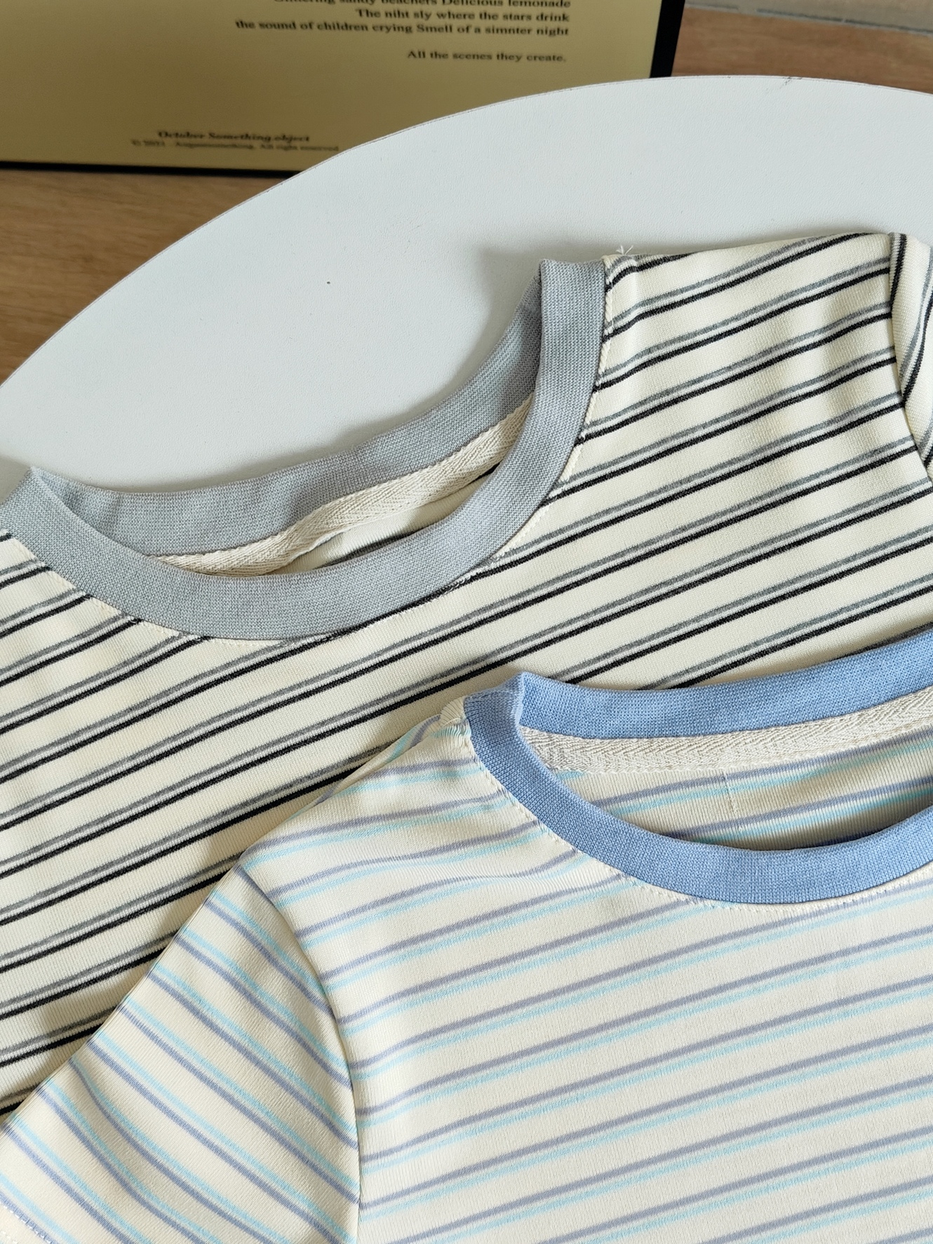 Colorblock Crew Neck T-Shirt 条纹控✜超好看✜撞色圆领T恤*2 Colors