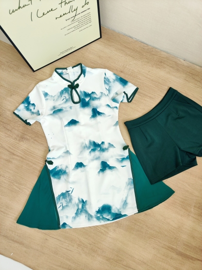 Ink Landscape Two-Piece Set 江山入画中式两件套