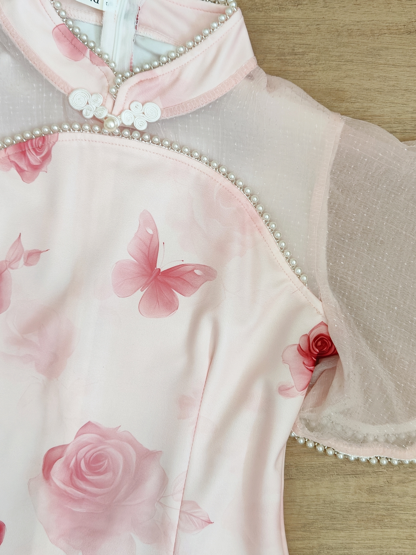 Blooming Rose Chinese Two-Piece Set 花绽玫姿中式2件套