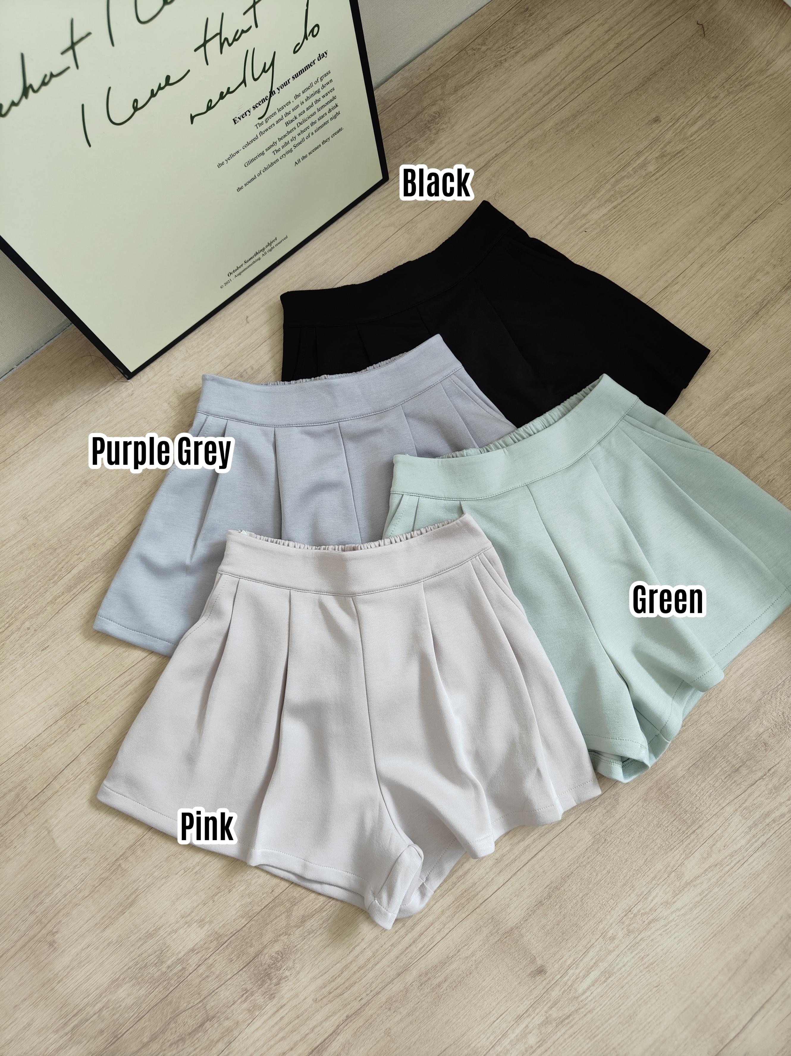 Pleated Cotton Shorts 太空棉百褶短裤*8 Colors