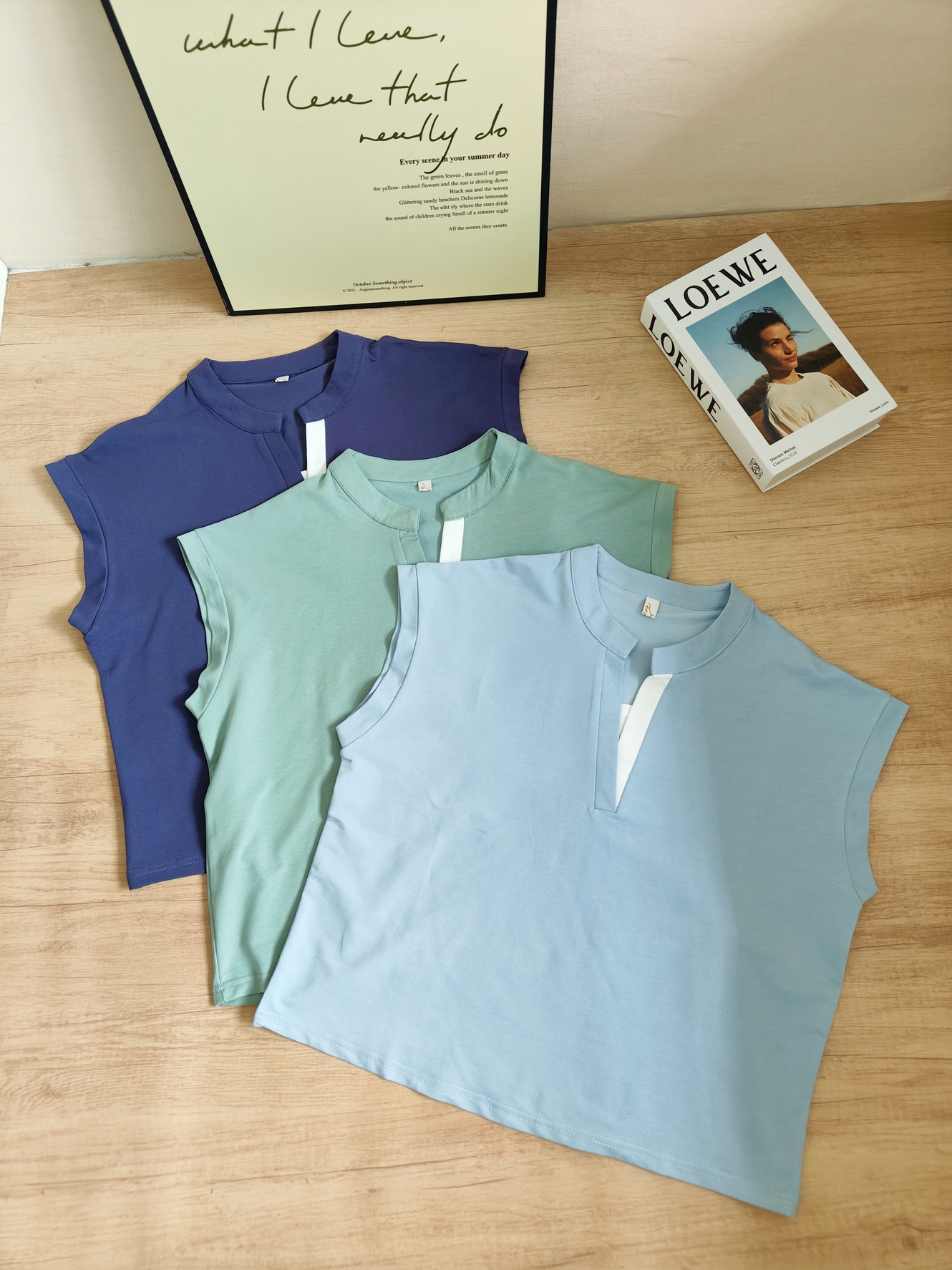Colorblock V-Neck Top 撞色V领上衣*5 Colors