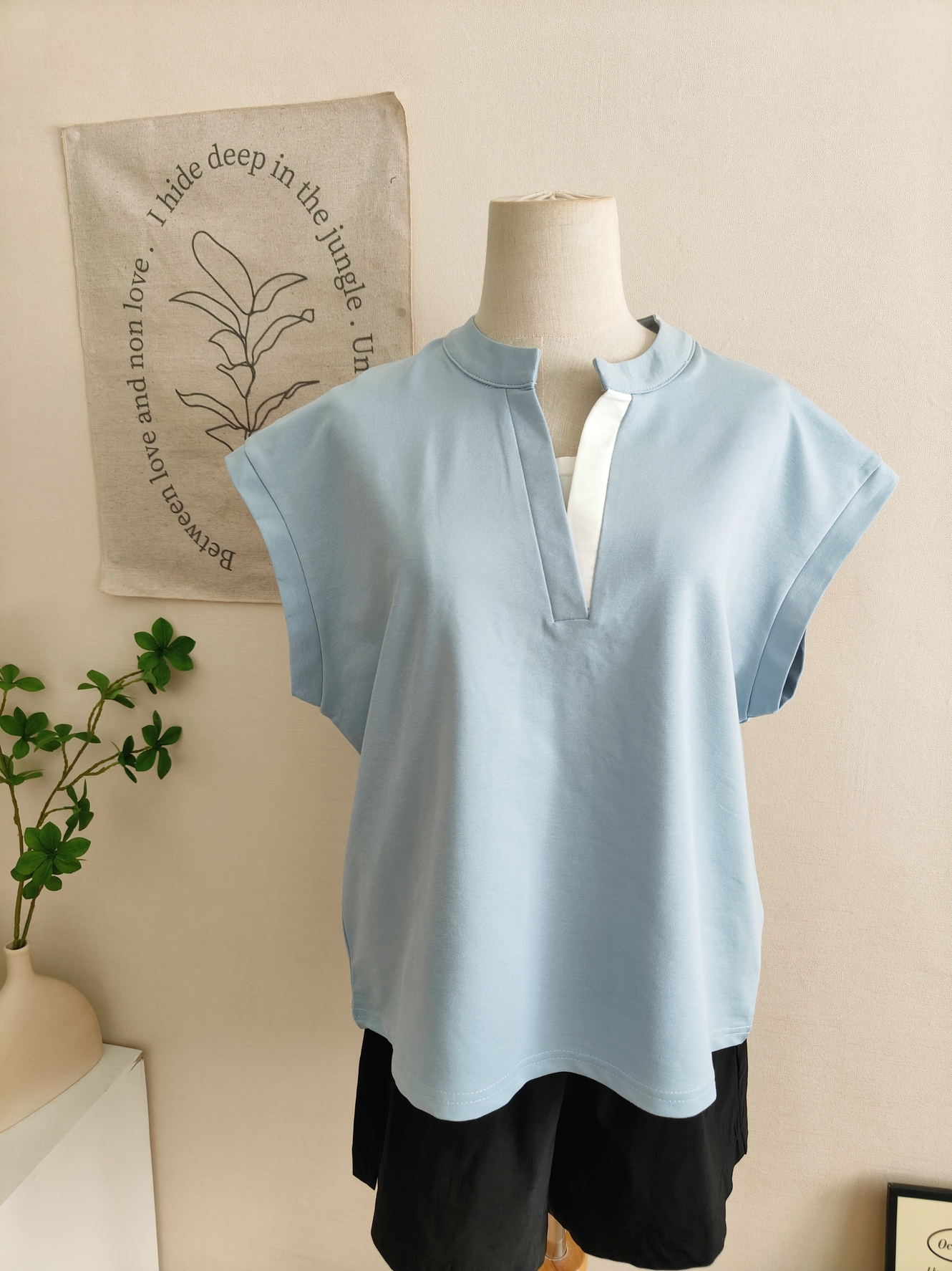Colorblock V-Neck Top 撞色V领上衣*5 Colors