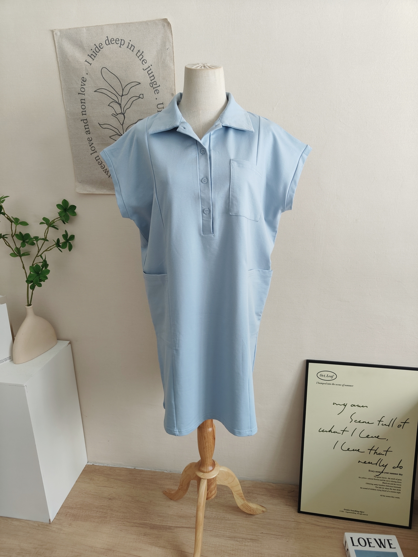 Casual Loose Fit Polo Dress POLO休闲连衣裙*4Colors